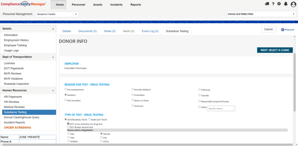 Personnel Management Software | Compliance Safety Manager